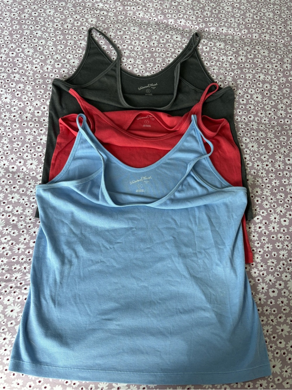 Universal Thread Women’s Tank Top Trio in Blue, Red, Black